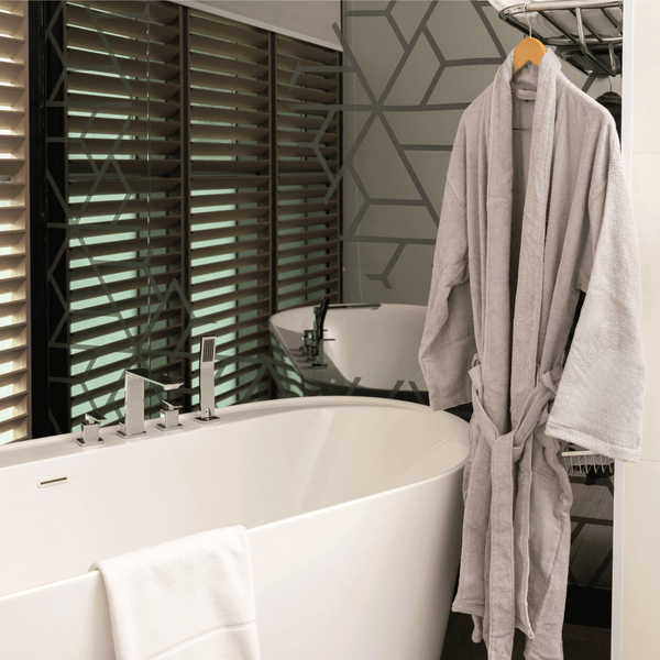 Bathrobe, Cotton - Gray