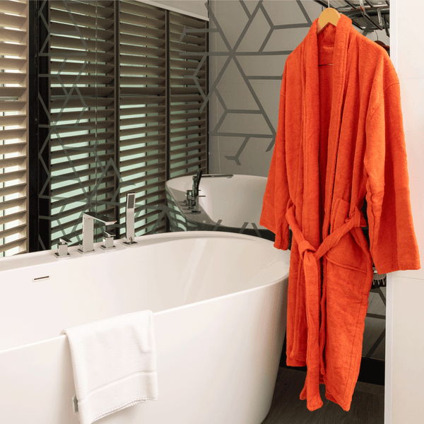 Bathrobe, Cotton - Orange